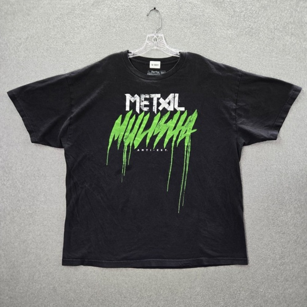Metal‎ Mulisha Men Shirt 2XL Black Anti Est Drip Graphic Short Sleeve Crew Neck